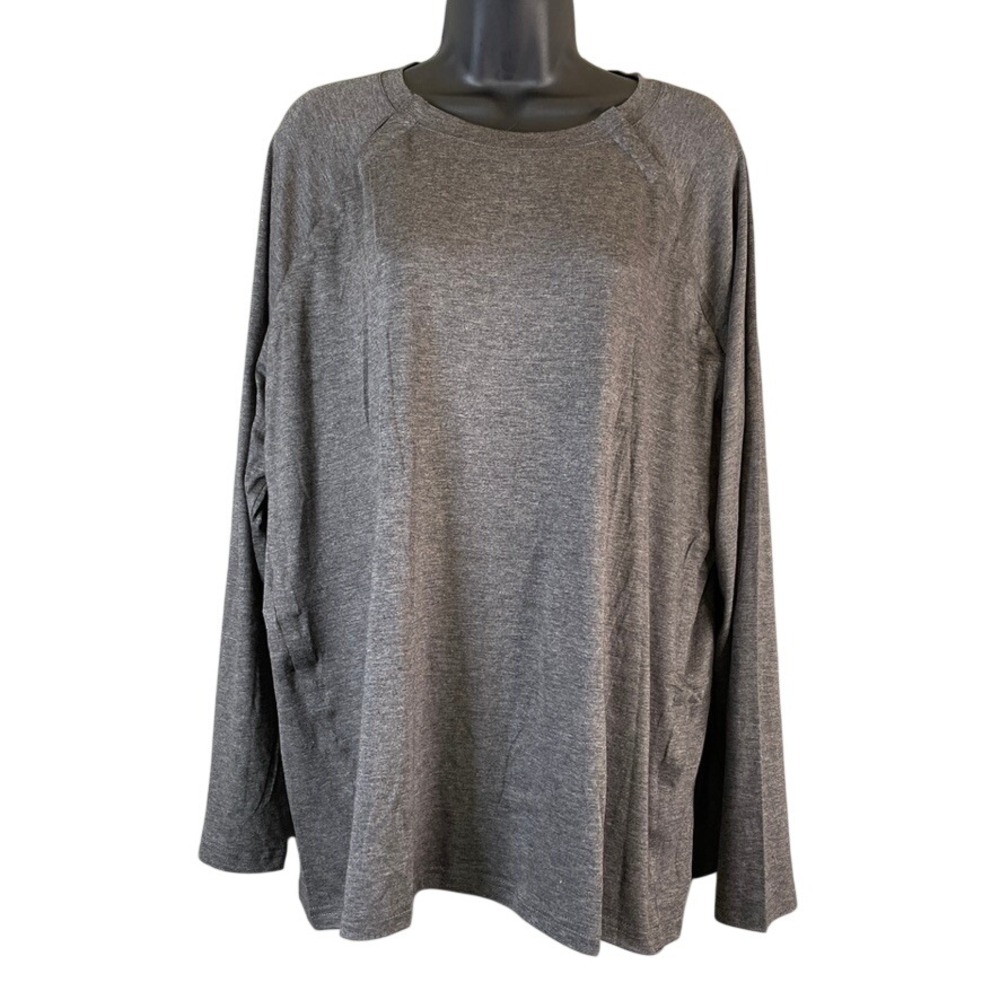 Deyeek Womens 2XL Gray Adaptive Post Op Medical Recovery Chemo Long Sleeve Top